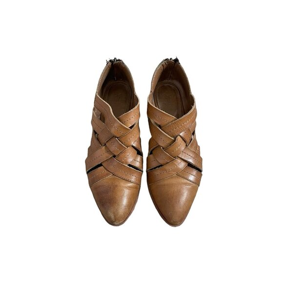 Frye Ray Huarache Bootie Ankle Boot Leather Brown Womens Size 7.5 - Picture 2 of 8